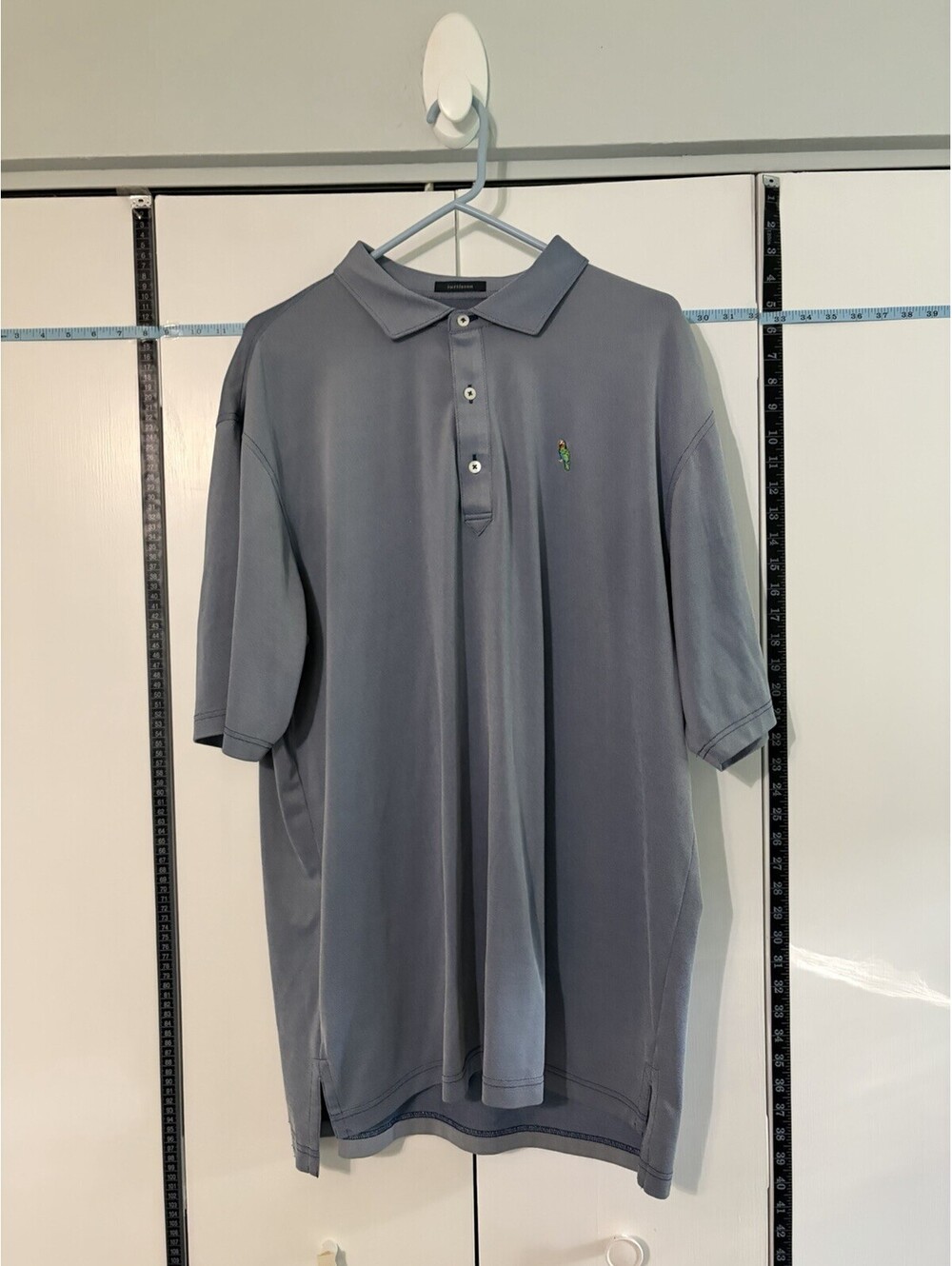 Turtleson Golf Polo Men’s 2XL Gray Performance Parrot Logo